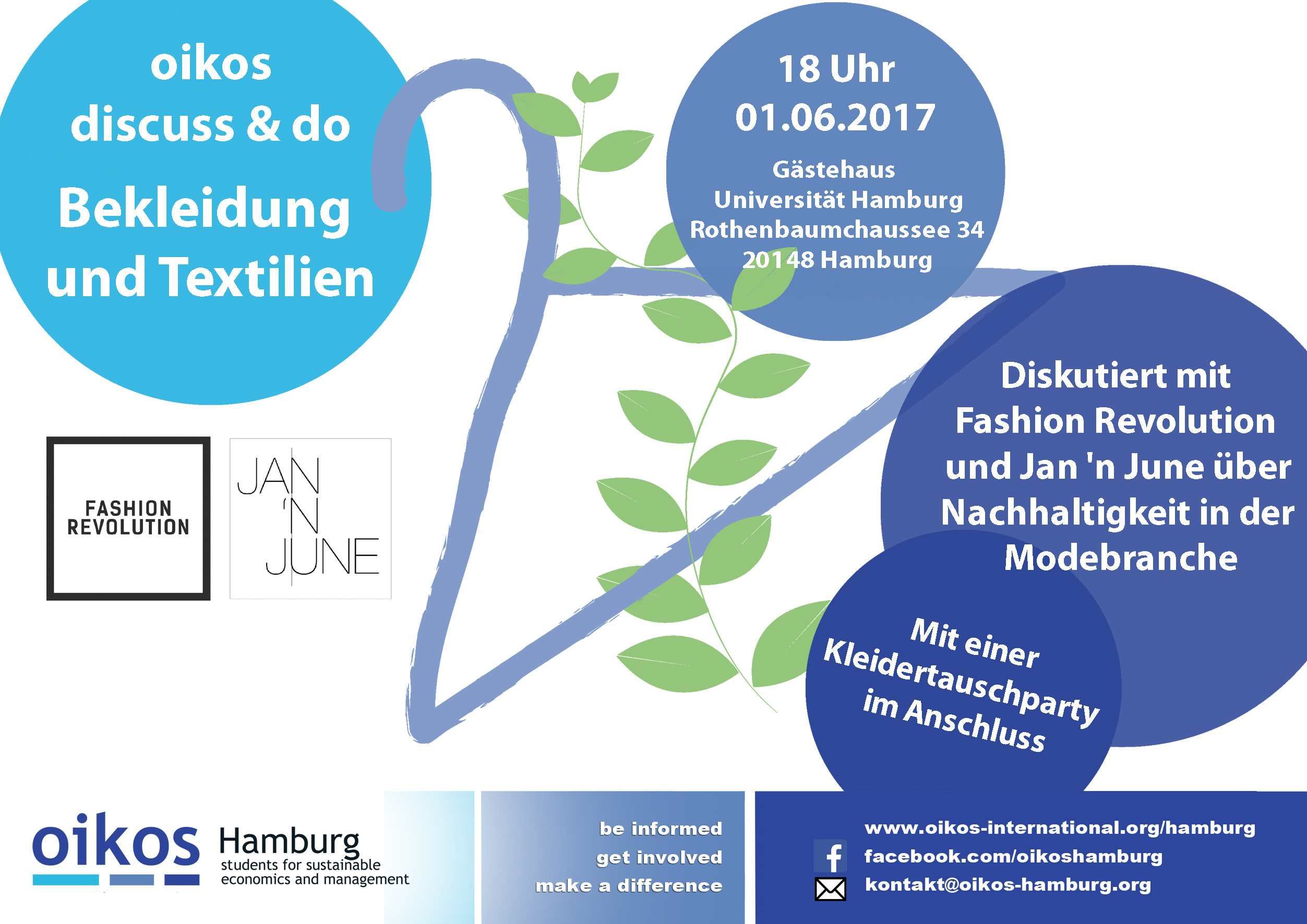 Flyer oikos discuss & do: Bekleidung und Textilien
