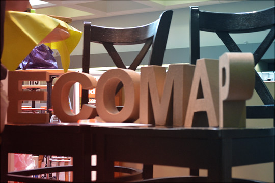 EcoMap Schriftzug aus 3D Buchstaben